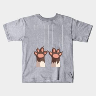 Cat Feet Scratch Kids T-Shirt